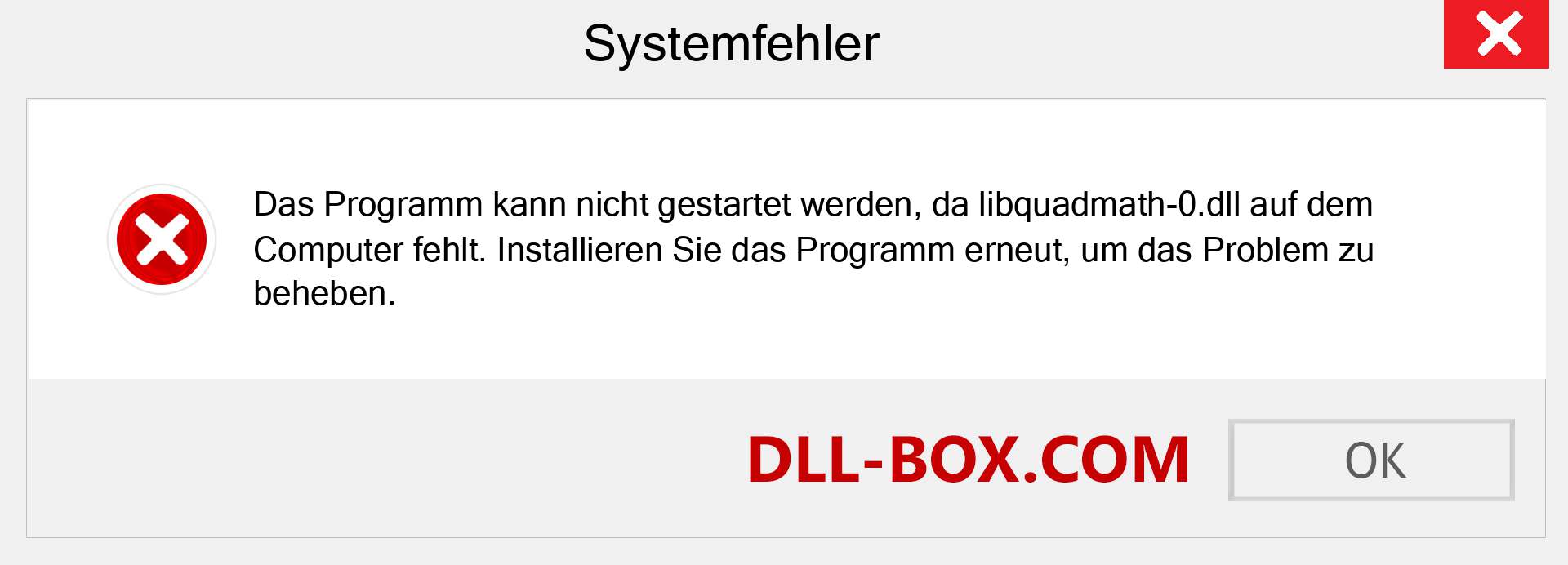 libquadmath-0.dll-Datei fehlt?. Download für Windows 7, 8, 10 - Fix libquadmath-0 dll Missing Error unter Windows, Fotos, Bildern